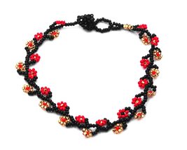 Mia Jewel Shop Czech Glass Seed Bead Floral Vine Flower Anklet - Womens ... - $19.79