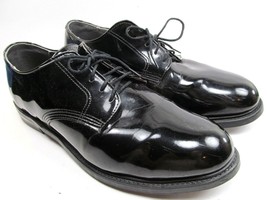 Iron Age  Safety  Black Patent Leather Mens Size 8.5 Derby Shoes - £22.80 GBP