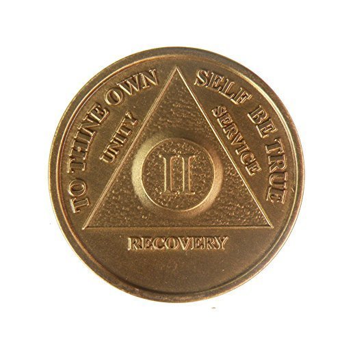 2 Year Bronze AA (Alcoholics Anonymous) - Sober / Sobriety / Birthday / ... - $2.96