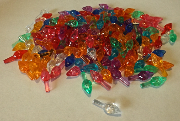 144 Multi Color Small Twist Plastic Lights for Ceramic Christmas Trees - $3.50