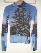Free People Movement Printed High Jump Long Sleeve Back Country Top Size S - £47.90 GBP