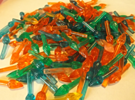 175 Multi Colored Small Twist Plastic Lights with Long Peg for Ceramic C... - $4.00