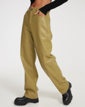 Motel Rocks Parallel Trousers In Pu Leaf Green (MR55) - £4.80 GBP