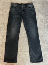 Mens Lucky Brand 363 Original Vintage Straight Black Jeans Stretch Denim 34 x 32 - £23.60 GBP