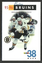 1995 Boston Bruins Pocket Schedule Cam Neely Derek Sanderson Fred Cusick... - $1.25