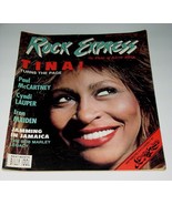 Tina Turner Rock Express Magazine Vintage 1986 Paul McCartney Cyndi Lauper - $24.99