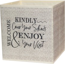 Shoe Covers Box - Welcome Guests To Please Cover Shoes Fill With Disposable Non - £28.11 GBP