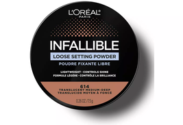 L'Oreal Paris Infallible Tinted Loose Setting Powder 614 Translucent Medium Deep - $3.95