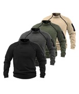 Men&#39;s Tactical Outdoor Fleece Jacket Clothes Warm Zippers Windproof Coat... - £7.85 GBP