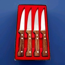 Vtg DANSK STEAK KNIVES Set Kobenstyle Teakwood Handles Set Of 4 - $649.56 MXN