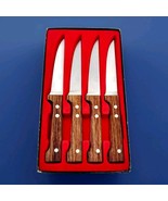 Vtg DANSK STEAK KNIVES Set Kobenstyle Teakwood Handles Set Of 4 - $649.56 MXN