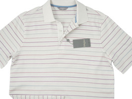 NEW $185 Bobby Jones Trophy Collection Golf Shirt!  L  *ITALY*  Creme Striped - £72.37 GBP