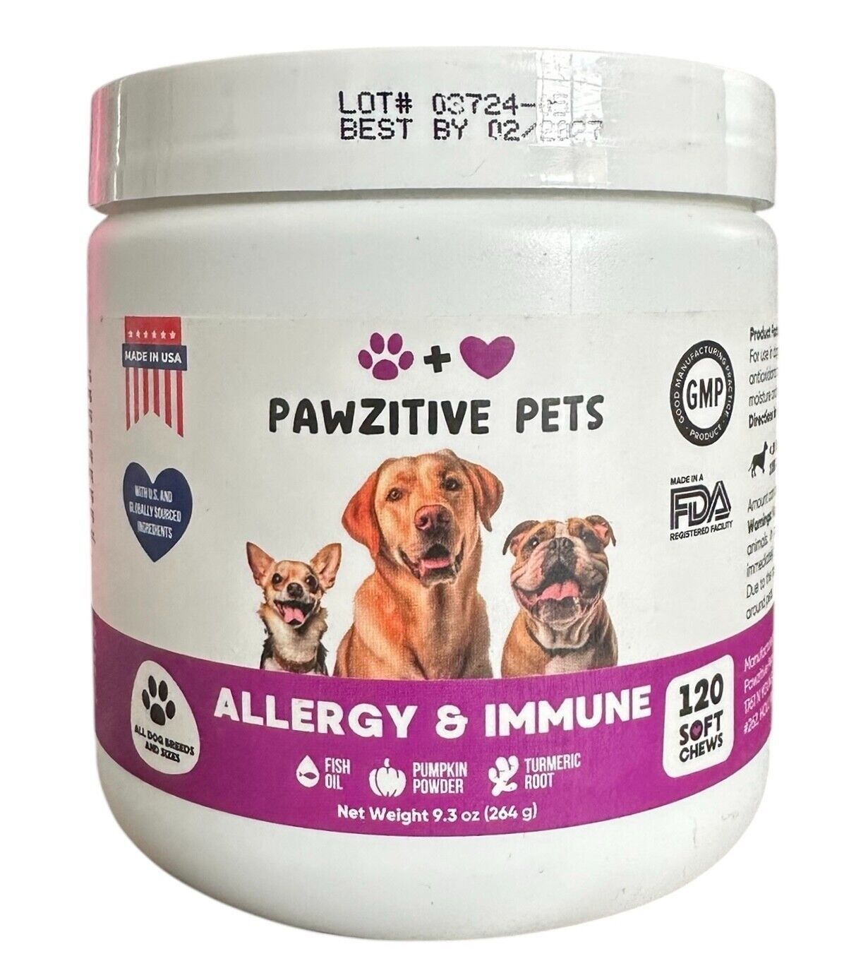 Dog Allergy Relief Chews for Itchy Skin Shedding, Licking Paws - 120ct - $24.74