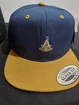 Freemason Masonic Mason cap Masonic Freemasonry Fraternity Blue Gold Mas... - $22.54