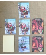 Ephemera Vintage American Classics Winter Cozy Santa Claus Greeting Cards - £9.34 GBP