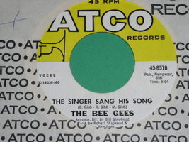 The Bee Gees Singer Sang His Song Promo 45 Rpm Record Vintage - £19.97 GBP