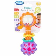 Baby Twisting Barbell Rattle Playgro For Baby Infants Textured Rings Bright New - £14.41 GBP