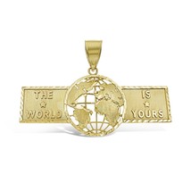 Authenticity Guarantee 
World Globe Pendant Real 10k Gold The World is Yours ... - £502.51 GBP