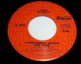 Tony Bennett Somewhere Along The Line The Summer Knows 45 Rpm Record Vintage - £15.17 GBP