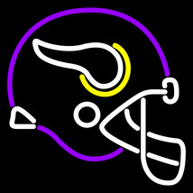 NFL Minnesota Vikings Helmet Logo Neon Sign - £550.05 GBP