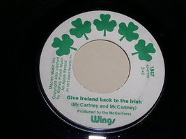 Wings Paul Mccartney Give Ireland Back 45 Rpm Record Vintage 1972 - £14.93 GBP