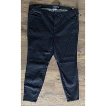 Torrid Premium Sky High Skinny Crop Black Sparkle Pants Women&#39;s Plus Size 24 24R - £15.40 GBP