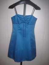 Roberta Ladies Spaghetti Strap Mini Party DRESS-7/8-EXCELLENT-WORN 1-BLUE/BLK - £11.49 GBP