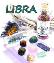 LIBRA Zodiac Gift Set of Roller Bottle + Crystals + Incense ~ Astrology Wicca - £33.63 GBP