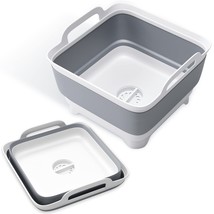 Gray Vamako 9L Collapsible Dish Tub Portable Sink, Folding Laundry Tub, ... - £26.72 GBP