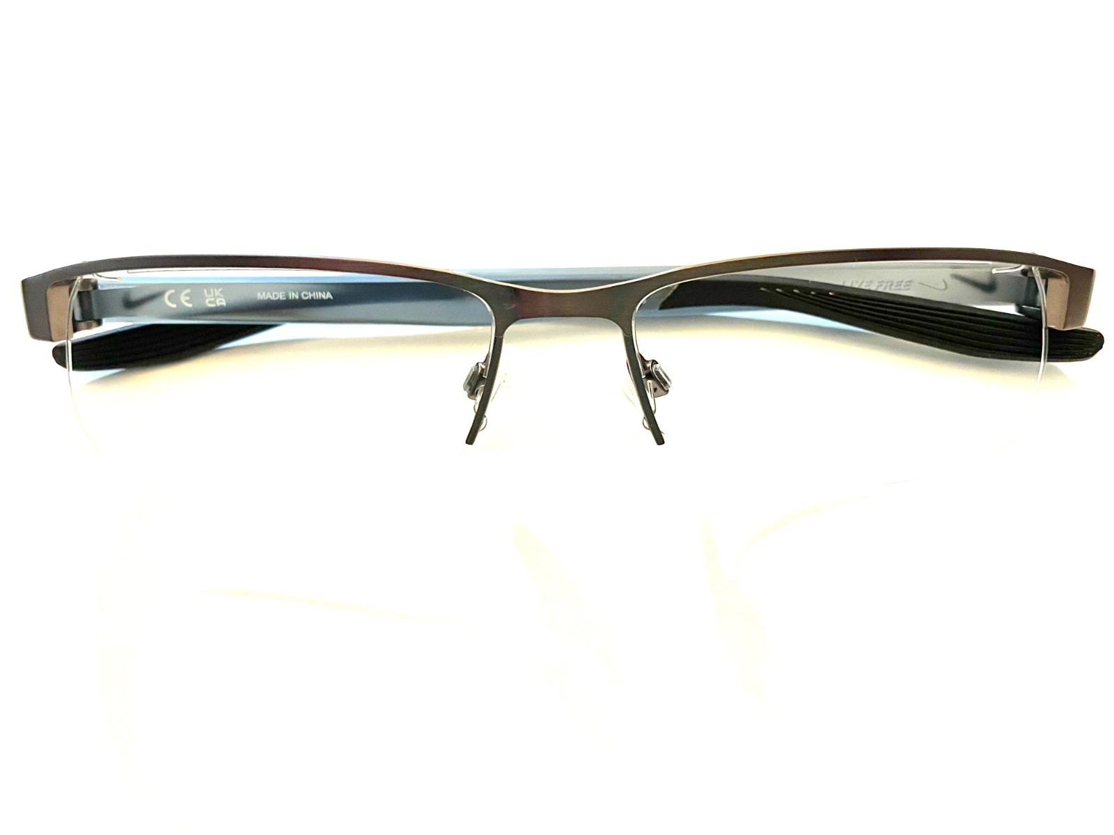 NIKE Eyeglasses 8138 071 Brushed GM/Black Men 56-16-140 without Lenses - $49.50