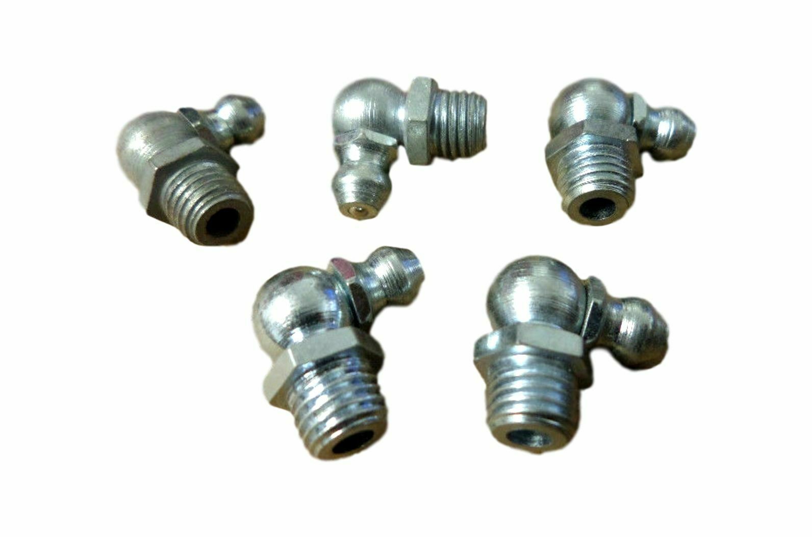 Big A 3-685000 Brass Pipe Nipple Grease Fittings 90 deg 8mm x 15.3mm 5 Pcs - $12.75