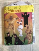 McCall's M6106  Adults Medium 34-36 Animal Costumes  New Uncut Cat Bunny Bear - $18.27