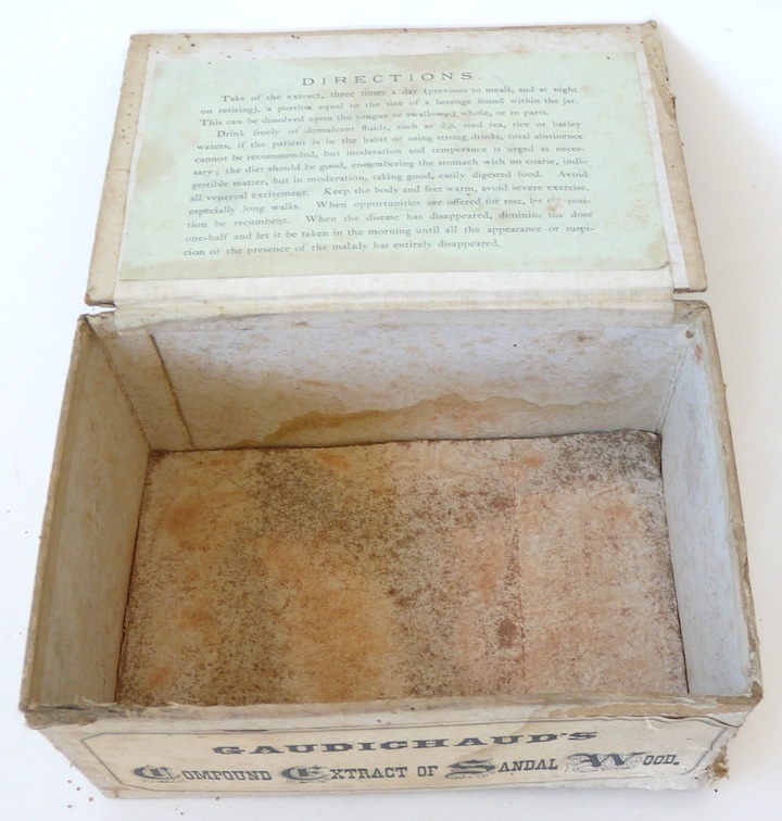 Gaudichauds Sandal Wood extract antique advertising box patent medicine 1850 Item image 4