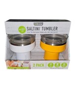 2 Pack Saltini Tumbler By Reduce 12 oz Cocktail 360° Salt &amp; Sip Saltable... - $18.57