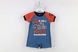 Vintage Y2K Harley Davidson Baby Size 24M 24 Months Spell Out One Piece Suit - $39.55