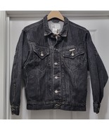 Vintage 90s Puma Black Denim Button Up Jean Jacket Men&#39;s Sz M - $84.71 CAD