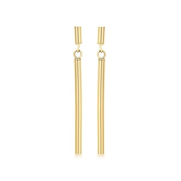 Carissima Gold 9 ct Yellow Gold Round Bar Drop Earrings  - $250.00