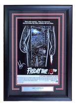 Ari Lehman Signed Framed Friday The 13th 11x17 Poster Photo JSA ITP - £76.29 GBP