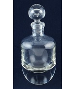 Heavy Glass Decanter Hand Made Thick Bottom Bubble Stopper - $7.99
