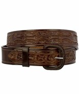 Chedron Cowboy Belt Western Dress Hand Tooled Real Leather Buckle Vaquer... - €16,49 EUR