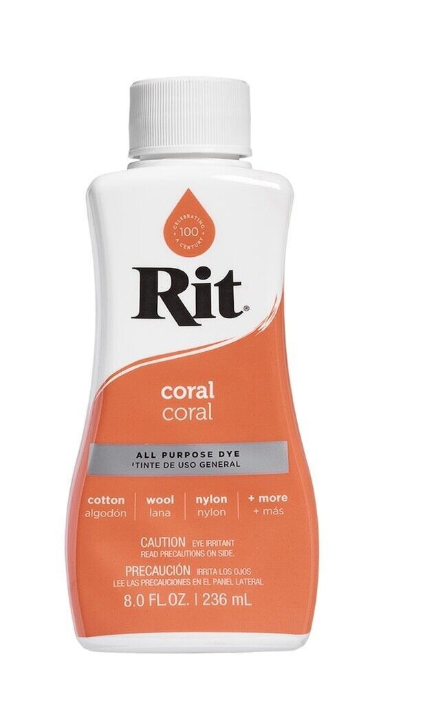 Rit All-Purpose Liquid Cloth Fabric Dye, Coral, 8 Fl. Oz. - $5.95