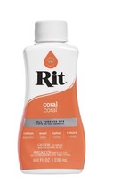 Rit All-Purpose Liquid Cloth Fabric Dye, Coral, 8 Fl. Oz. - $5.95