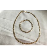 Ladies Sterling Silver Tri color braid 18” necklace and 7.5” bracelet set - $1,078.39 MXN
