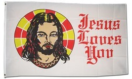 Jesus Loves You - 3&#39;X5&#39; Polyester Flag - £12.46 GBP