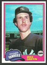 New York Yankees Mike Griffin RC Rookie Card 1981 Topps Baseball Card 483 nr mt - £0.39 GBP