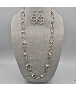 Estate Rhinestone Necklace Earrings Set Pierced Ear Prong Set Cup Chain - $39.99