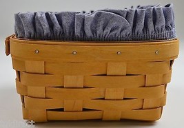 Longaberger 1997 Medium Signed Berry Basket Combo With Liner And Protector Decor - $58.04