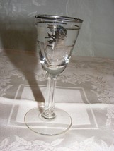 Vintage Glass Goblet Libbey Silver Foliage 1 ounce Cordial - $368.72 MXN