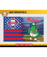 Philadelphia Phillies Baseball Team Mascot Flag 90x150cm3x5ft Fan Super Banner - £4.69 GBP