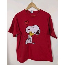 Snoopy And Woodstock XL Red T-shirt Tee Shirt Heart (#12) - $12.99